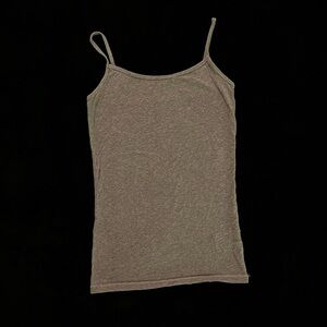 Basic Gray Spaghetti Strap Tank Top